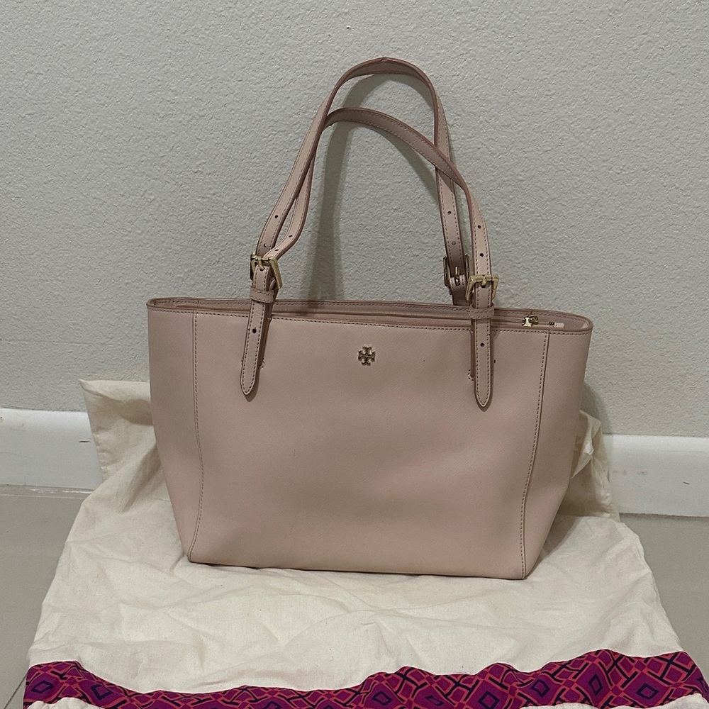Tory Burch Blush Leather Tote